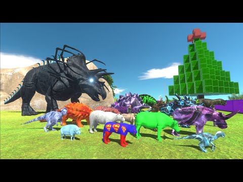 Escape from ALIEN TRICERATOPS - Escape from Monster - Animal Revolt Battle Simulator
