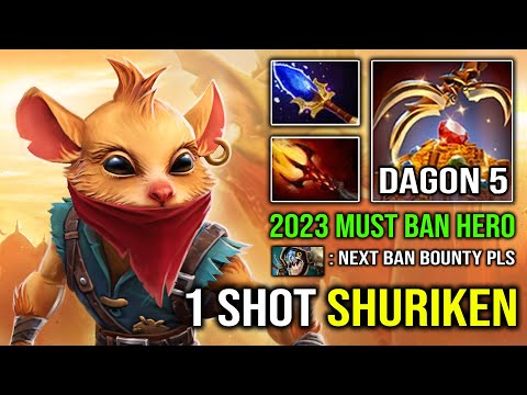 This is Why You MUST Ban Bounty in Ranked 1 Shot Shuriken + Level 5 Dagon EZ Roaming Gank Dota 2