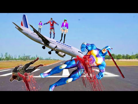 Rope Hero Accident With Aeroplane | Rope Hero Vice Town New Update | Rope Hero Vice Town