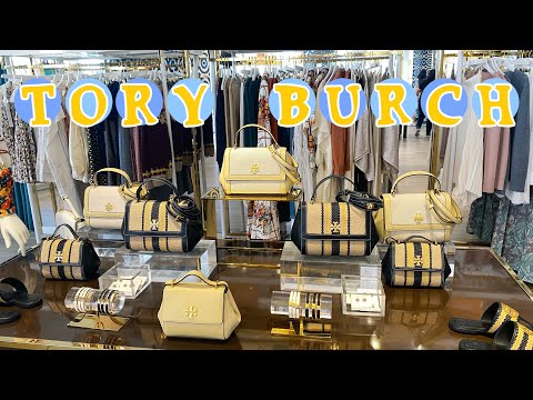 🆕Tory burch outlet bags JULIETTE CANVAS TOPHANDLE SATCHEL