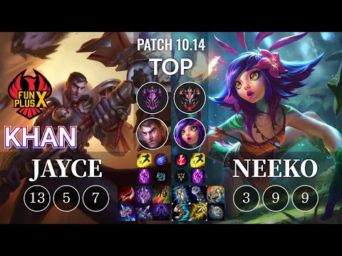 FPX Khan Jayce vs Neeko Top - KR Patch 10.14