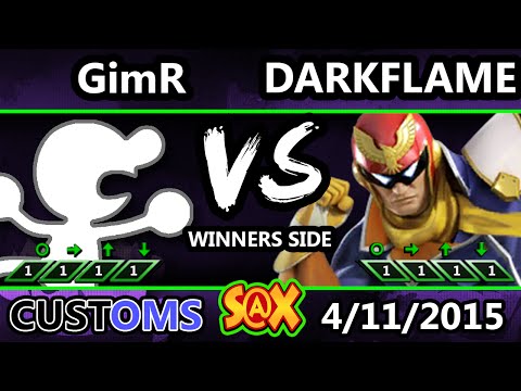S@X Customs - VGBC | GimR (G&W) Vs. Darkflame (Captain Falcon) SSB4 - Smash Wii U - Smash 4