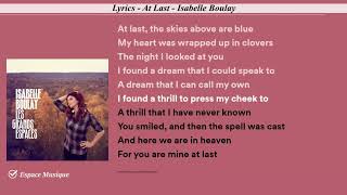 Lyrics   At Last   Isabelle Boulay