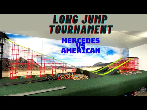 DIECAST CARS RACING | JUMP TOURNAMENT RACE | AMERICAN VS GERMAN CARS
