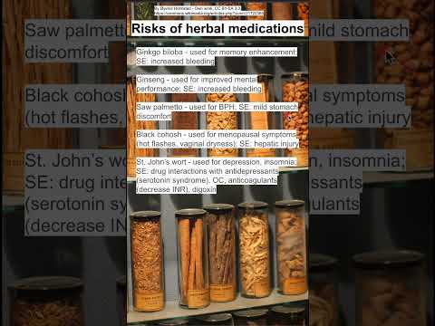 Risks of herbal medications