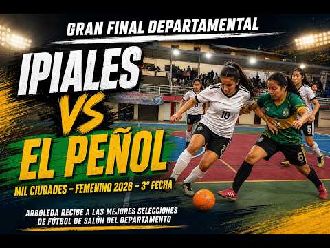 #envivo Ipiales vs El Peñol - Mil Ciudades de Futbol de Salón 2026 - Arboleda Berruecos - Nariño