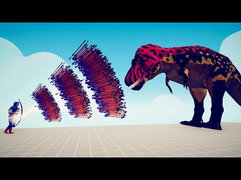 TYRANNOSAURUS REX vs EVERY GOD - Totally Accurate Battle Simulator TABS