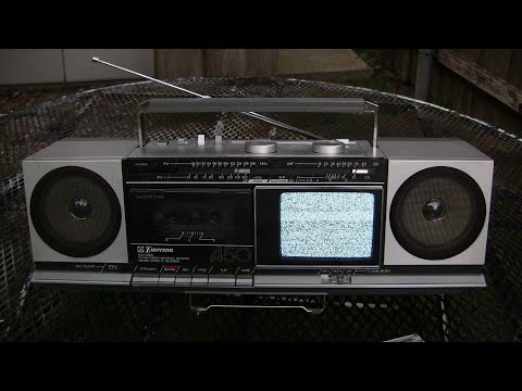 Emerson XLC-450 4.5 B&W TV deck Adjusted belt speed pitch play radio tape Line-in CD sale descriptio