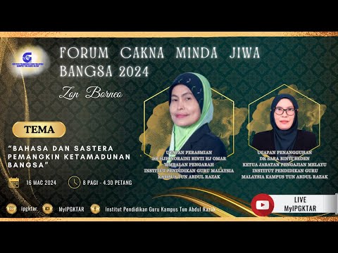 Forum Cakna Minda Jiwa Bangsa Zon Borneo Tahun 2024