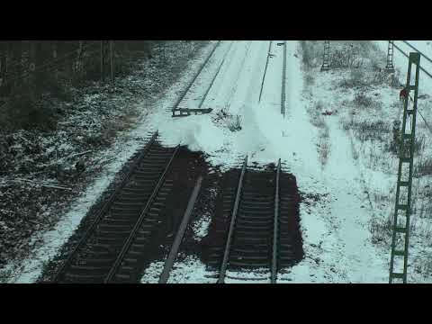 Elze train station after the freight train accident, January 3, 2026