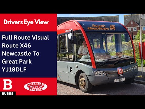 DEV: Full Route Visual | Nexus Bus Route X46 - Newcastle To Great Park + Return | YJ18DLF
