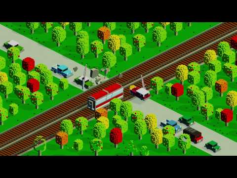 Railroad crossing - Train cras Video