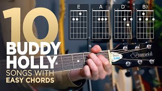 10 Buddy Holly songs with EASY chords