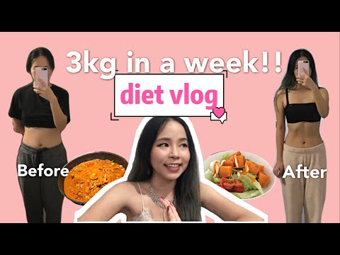 [DIET VLOG] How I lost 3KG in a week (without feeling restricted! 🍔) // COOK & WORKOUT 2020