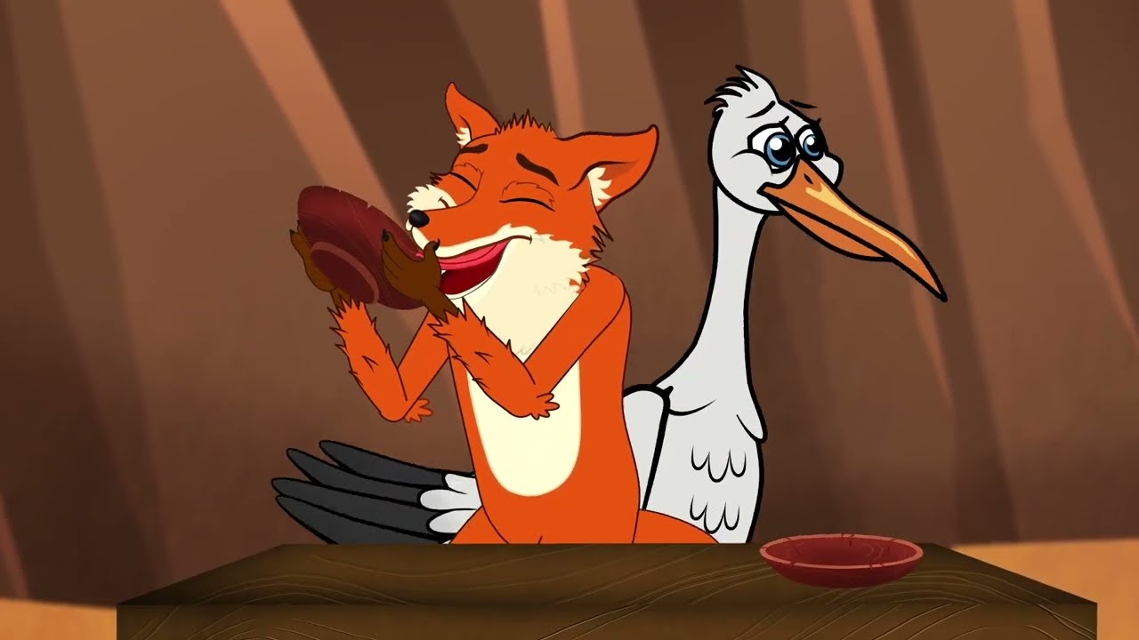 A Raposa e a Cegonha + 7 Fabulas de Esopo| Desenho Animado com @OsAmiguinhosTV
