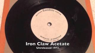 IRON CLAW Rock Band Blues UNRELEASED ACETATE 1972