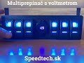 Multiprepínač 12V / 24V - 6x spínač Rocker / 2x USB zásuvka / voltmeter - Video Youtube