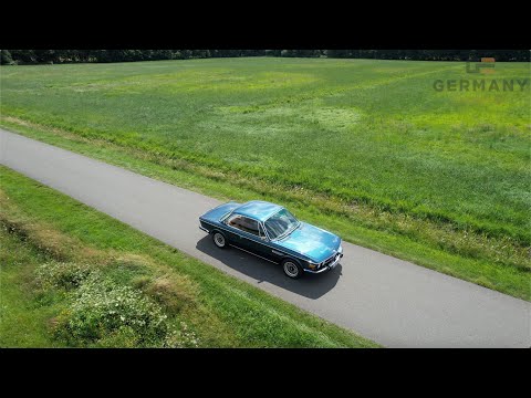 1971 BMW E9 3.0 CSi Nachtblau - Drone video | Germany Exclusive