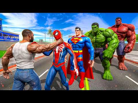 Team Franklin Vs Team Super Hero Slap Challenge - INDIAN BIKE DRIVING 3D
