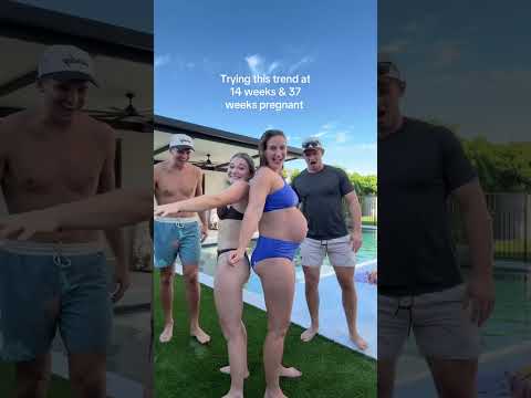 Trying this trend at 14 weeks & 37 weeks pregnant