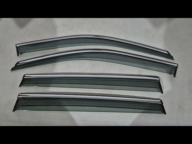 Jeep Compass 2016- Window Deflectors with Chrome Trim Niken Luxury (4 pcs) Video 1