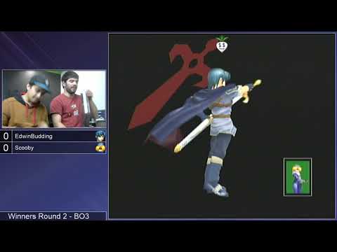 SG 19.5 SSBM - EdwinBudding (Marth) vs. Scooby (Sheik) - Melee WR2