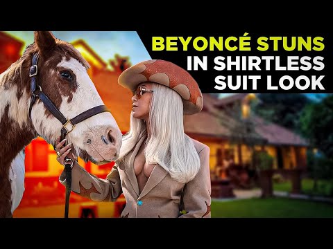 Beyonce is Busty as She Goes Shirt Free in Snazzy Suit | Beyoncé's 'Cowboy Carter' Revolution!