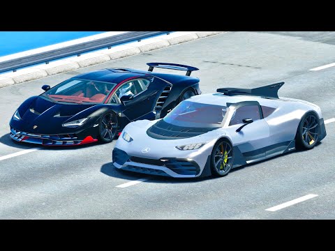 Mercedes-AMG Project One vs Lamborghini Centenario - Drag Race 20 KM