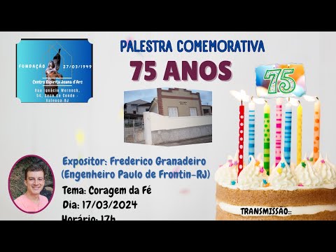PALESTRA COMEMORATIVA COM O EXPOSITOR: FREDERICO GRANADEIRO (ENGENHEIRO PAULO DE FRONTIN-RJ)