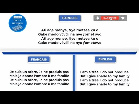 SASSAMASSO Ati Aɖe Menye (Lyrics + Traduction Française et Anglaise + Parcours)