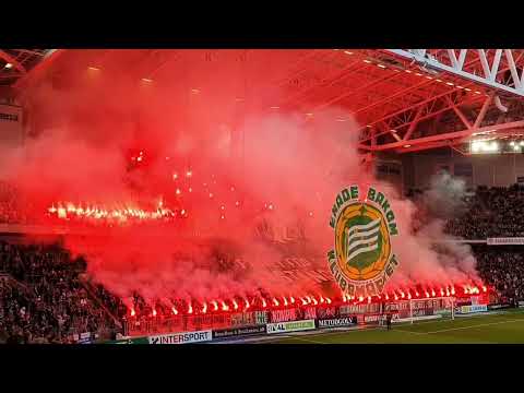 Sweden🇸🇪 Hammarby at home to BK Häcken today Pyro Show