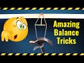 AMAZING BALANCE TRICKS - Defying Gravity video tricks you won't believe - Cool balance experiments