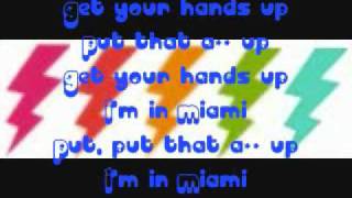 LMFAO - I&#39;M IN MIAMI TRICK LYRICS ON SCREEN