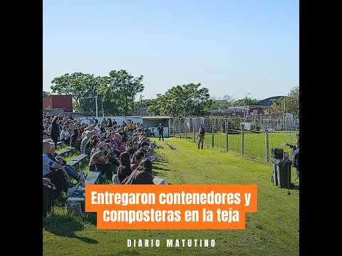 Entregaron contenedores y composteras en Barrio La Teja