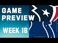 Houston Texans vs. Indianapolis Colts | 2023 Week 18 Game Preview