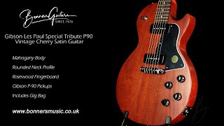 Video thumbnail for Gibson Les Paul Special Tribute P90 Vintage Cherry Satin Guitar | Bonners Guitar Store by Bonners Guitar Store