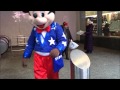 ELMO COOKIE MONSTER MICKEY MOUSE CHANGING INTO CHARACTER INSIDE SUBWAY AT 42ND ST IN MANHATTAN