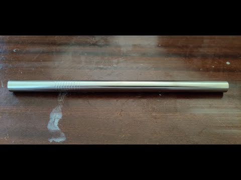 Banggood Stainless Steel Straw Ultra Long Reusable Drinking Metal Straws Kit Bent/Straight