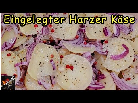 Eingelegter Harzer Käse. Ein einfaches und schnelles Rezept für Handkäse mit Musik.