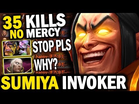 Sumiya Invoker Beautiful Combo Skills With Refresher Orb Destroyed Radiant Team - Dota 2 Invoker