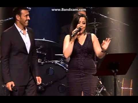 kazem al saher   انا كاظم الساهر و يسرى محنوش في اغنية ساعة 2013