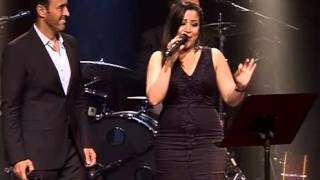 kazem al saher   انا كاظم الساهر و يسرى محنوش في اغنية ساعة 2013