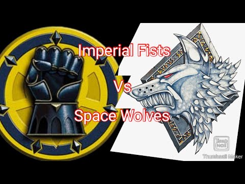 2000 points of HH Imperial Fists Vs Space Wolves