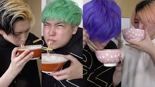 名人 - 焼肉腹一杯食べてすぐにブタメン大食いしたら限界超えたww【ネクステ】