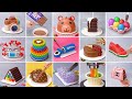 1000 Oddly Satisfying Rainbow Cake Decorating Compilation So Yummy Chocolate Cake Hacks Tutorials