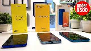 POCO C3 Vs Realme Narzo 20A Vs Redmi 9i | Unboxing | Comparison | Price 🔥