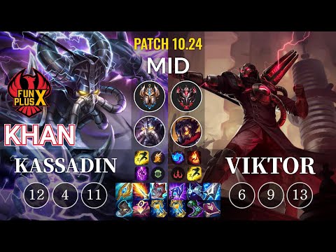 FPX Khan Kassadin vs Viktor Mid - KR Patch 10.24