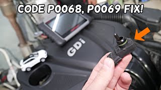 HYUNDAI SANTA FE CHECK ENGINE LIGHT CODE P0105 P0106 P0107 P0108 P0109 MAP SENSOR FIX