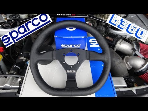 Sparco leather Steering wheel L360 racing grip Nissan Skyline R32 GTR install