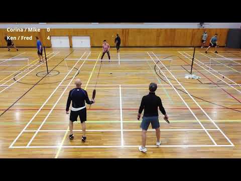 Pickleball - Corina & Mike vs. Ken & Fred (YMCA Dec. 9/20)